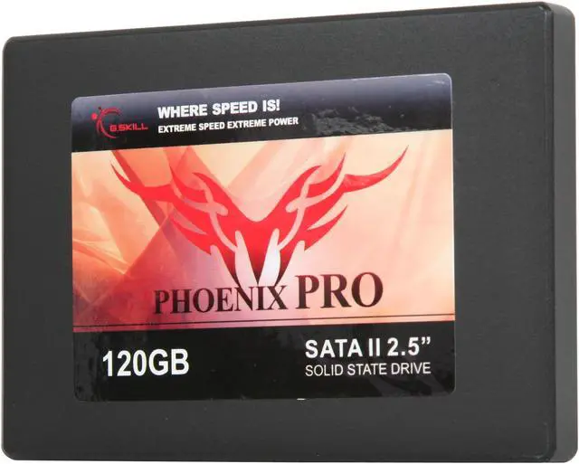Main image of G.SKILL Phoenix Pro Series 2.5" 120GB SATA II MLC Internal Solid State Drive (SSD) FM-25S2S-120GBP2