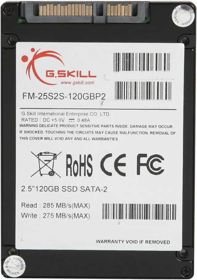 Alt view image 4 of 5 - G.SKILL Phoenix Pro Series 2.5" 120GB SATA II MLC Internal Solid State Drive (SSD) FM-25S2S-120GBP2