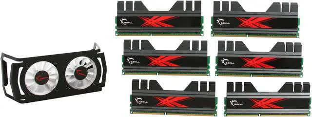 Main image of G.SKILL Trident+ Turbulence II 24GB (6 x 4GB) DDR3 1600 (PC3 12800) Desktop Memory Model F3-12800CL7T2-24GBTDD