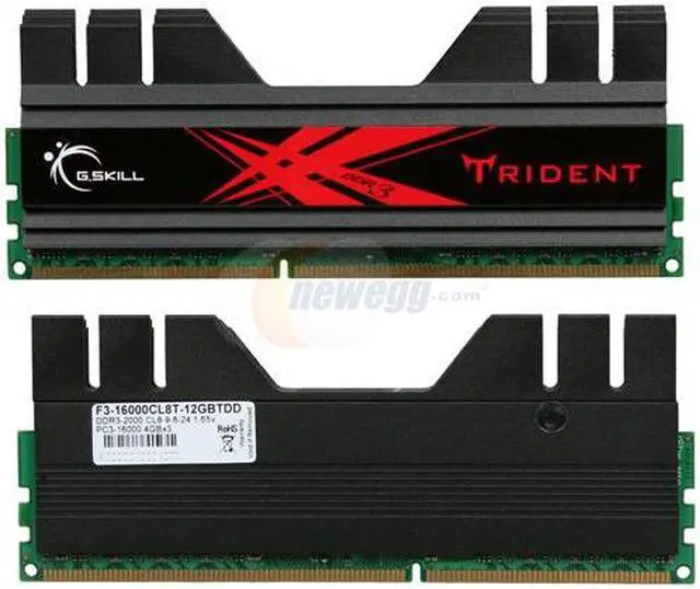 Alt view image 2 of 4 - G.SKILL Trident+ Turbulence II 12GB (3 x 4GB) DDR3 2000 (PC3 16000) Desktop Memory Model F3-16000CL8T-12GBTDD