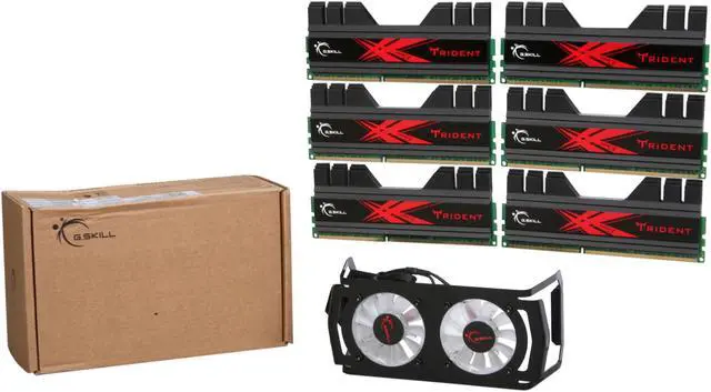 Alt view image 4 of 4 - G.SKILL Trident+ Turbulence II 24GB (6 x 4GB) DDR3 2000 (PC3 16000) Desktop Memory Model F3-16000CL8T2-24GBTDD
