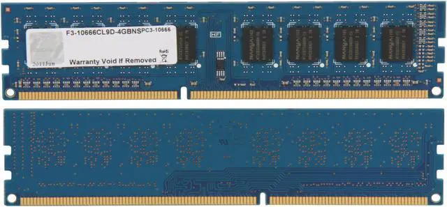 Alt view image 2 of 3 - G.SKILL NS 4GB (2 x 2GB) DDR3 1333 (PC3 10666) Desktop Memory Model F3-10666CL9D-4GBNS