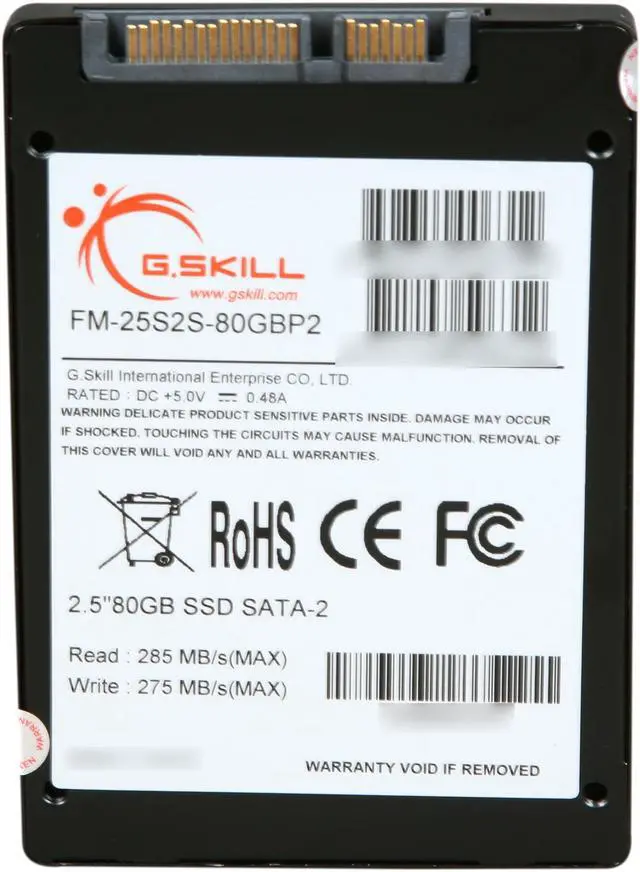 Alt view image 5 of 6 - G.SKILL Phoenix Pro Series 2.5" 80GB SATA II MLC Internal Solid State Drive (SSD) FM-25S2S-80GBP2