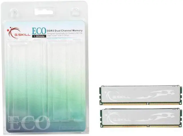Alt view image 3 of 3 - G.SKILL ECO 8GB (2 x 4GB) DDR3L 1333 (PC3L 10600) Desktop Memory Model F3-10666CL7D-8GBECO