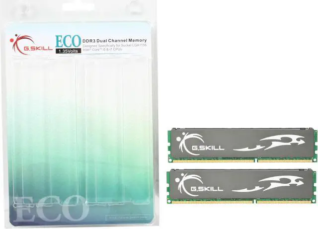 Alt view image 3 of 3 - G.SKILL ECO 8GB (2 x 4GB) DDR3L 1600 (PC3L 12800) Desktop Memory Model F3-12800CL8D-8GBECO