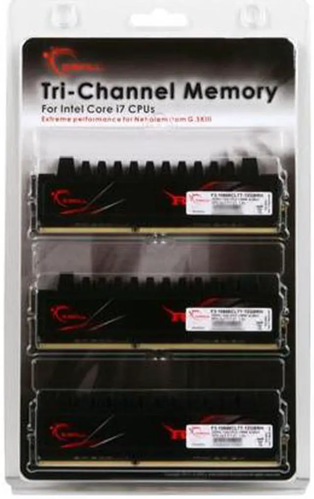 Alt view image 4 of 3 - G.SKILL Ripjaws Series 12GB (3 x 4GB) DDR3 1333 (PC3 10666) Desktop Memory Model F3-10666CL7T-12GBRH