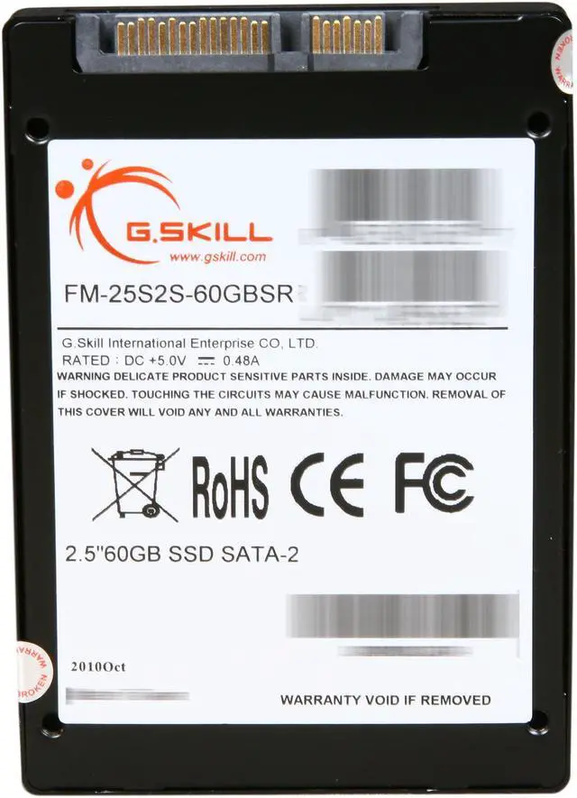Alt view image 5 of 6 - G.SKILL Sniper Gaming Series 2.5" 60GB SATA II MLC Internal Solid State Drive (SSD) FM-25S2S-60GBSR
