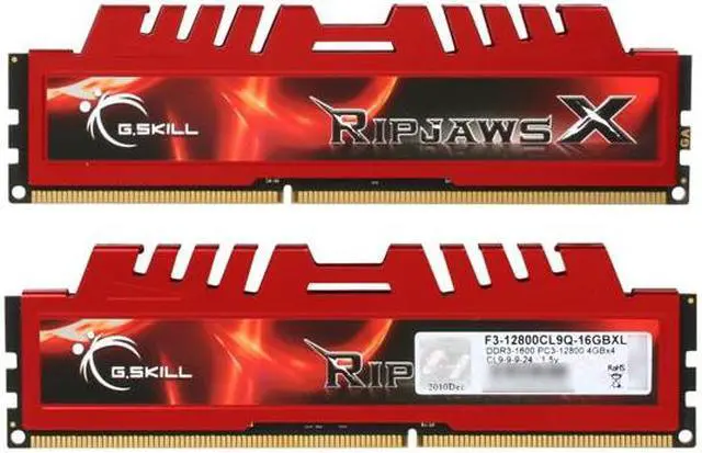 Alt view image 2 of 3 - G.SKILL Ripjaws X Series 16GB (4 x 4GB) DDR3 1600 (PC3 12800) Desktop Memory Model F3-12800CL9Q-16GBXL