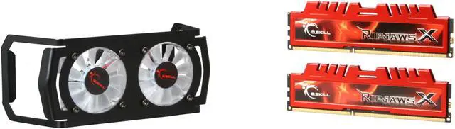 Main image of G.SKILL Ripjaws X + Turbulence II Series 8GB (2 x 4GB) DDR3 2200 (PC3 17600) Desktop Memory Model F3-17600CL9D-8GBXLD