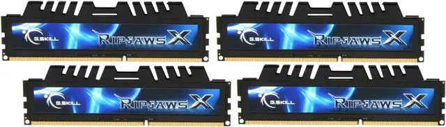 Main image of G.SKILL Ripjaws X Series 16GB (4 x 4GB) DDR3 1333 (PC3 10666) Desktop Memory Model F3-10666CL7Q-16GBXH
