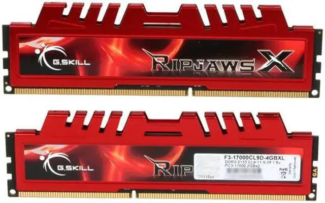 Alt view image 2 of 3 - G.SKILL Ripjaws X Series 4GB (2 x 2GB) DDR3 2133 (PC3 17000) Desktop Memory Model F3-17000CL9D-4GBXL