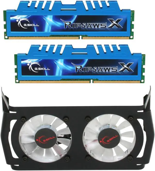Main image of G.SKILL Ripjaws X + Turbulence II Series 4GB (2 x 2GB) DDR3 2133 (PC3 17000) Desktop Memory Model F3-17000CL8D-4GBXMD
