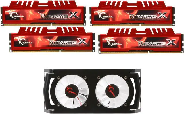 Main image of G.SKILL Ripjaws X + Turbulence II Series 16GB (4 x 4GB) DDR3 2133 (PC3 17000) Desktop Memory Model F3-17000CL9Q-16GBXLD