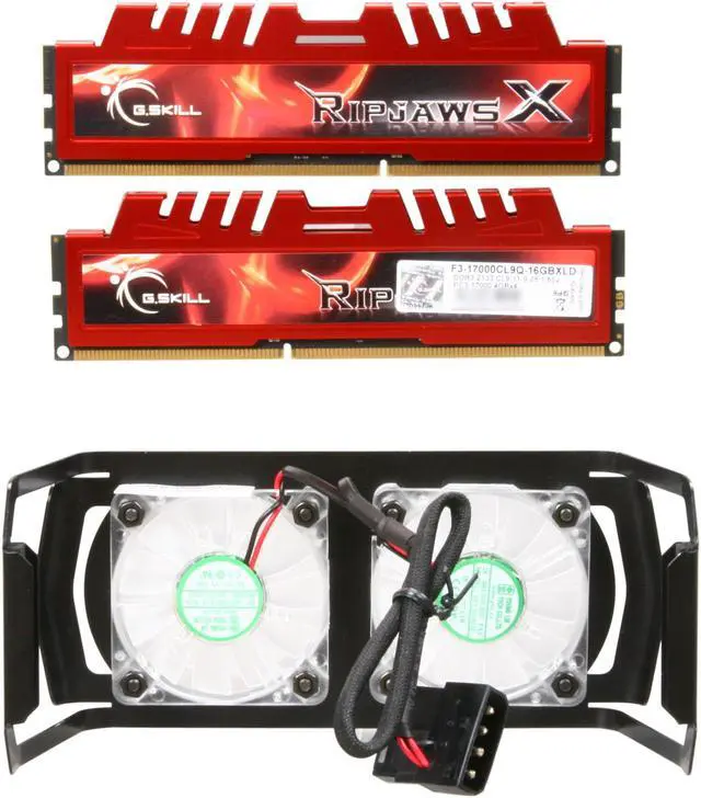 Alt view image 2 of 3 - G.SKILL Ripjaws X + Turbulence II Series 16GB (4 x 4GB) DDR3 2133 (PC3 17000) Desktop Memory Model F3-17000CL9Q-16GBXLD