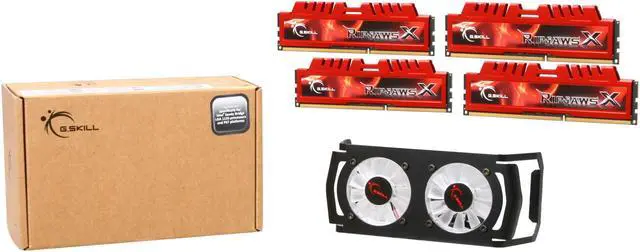 Alt view image 3 of 3 - G.SKILL Ripjaws X + Turbulence II Series 16GB (4 x 4GB) DDR3 2133 (PC3 17000) Desktop Memory Model F3-17000CL9Q-16GBXLD