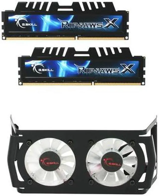 Main image of G.SKILL Ripjaws X + Turbulence II Series 4GB (2 x 2GB) DDR3 2200 (PC3 17600) Desktop Memory Model F3-17600CL7D-4GBXHD