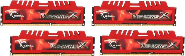 Main image of G.SKILL Ripjaws X Series 16GB (4 x 4GB) DDR3 1866 (PC3 14900) Desktop Memory Model F3-14900CL9Q-16GBXL
