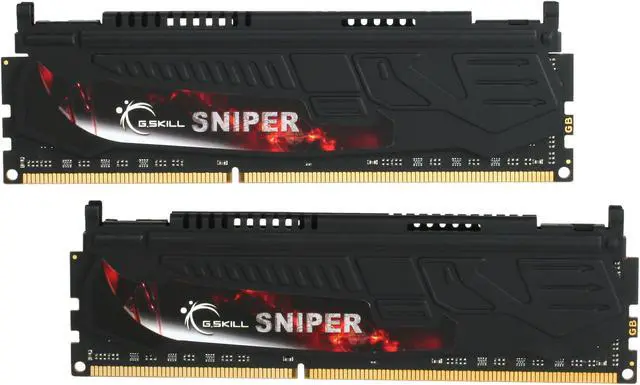 Main image of G.SKILL Sniper Low Voltage Series 8GB (2 x 4GB) DDR3L 1600 (PC3L 12800) Desktop Memory Model F3-12800CL9D-8GBSR2