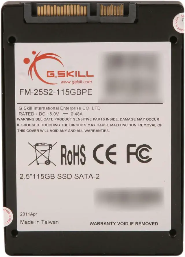 Alt view image 5 of 6 - G.SKILL PHOENIX EVO 2.5" 115GB SATA II Internal Solid State Drive (SSD) FM-25S2-115GBPE
