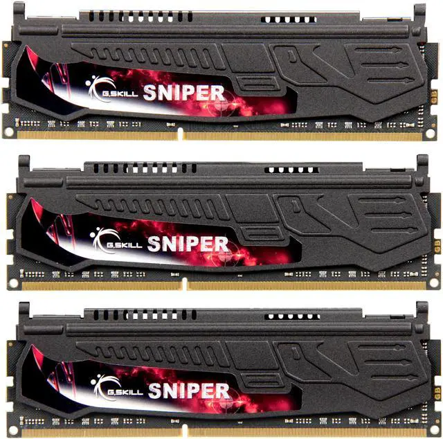 Alt view image 2 of 3 - G.SKILL Sniper Gaming Series 12GB (3 x 4GB) DDR3L 1600 (PC3L 12800) Desktop Memory Model F3-12800CL9T-12GBSR2