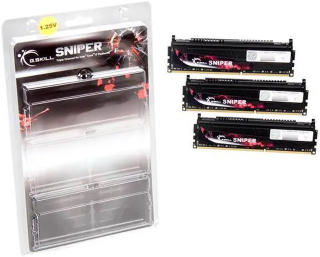 Alt view image 3 of 3 - G.SKILL Sniper Gaming Series 12GB (3 x 4GB) DDR3L 1600 (PC3L 12800) Desktop Memory Model F3-12800CL9T-12GBSR2