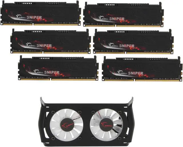 Main image of G.SKILL Sniper Gaming Series+ Turbulence II 24GB (6 x 4GB) DDR3 1600 (PC3 12800) Desktop Memory Model F3-12800CL7T2-24GBSRD