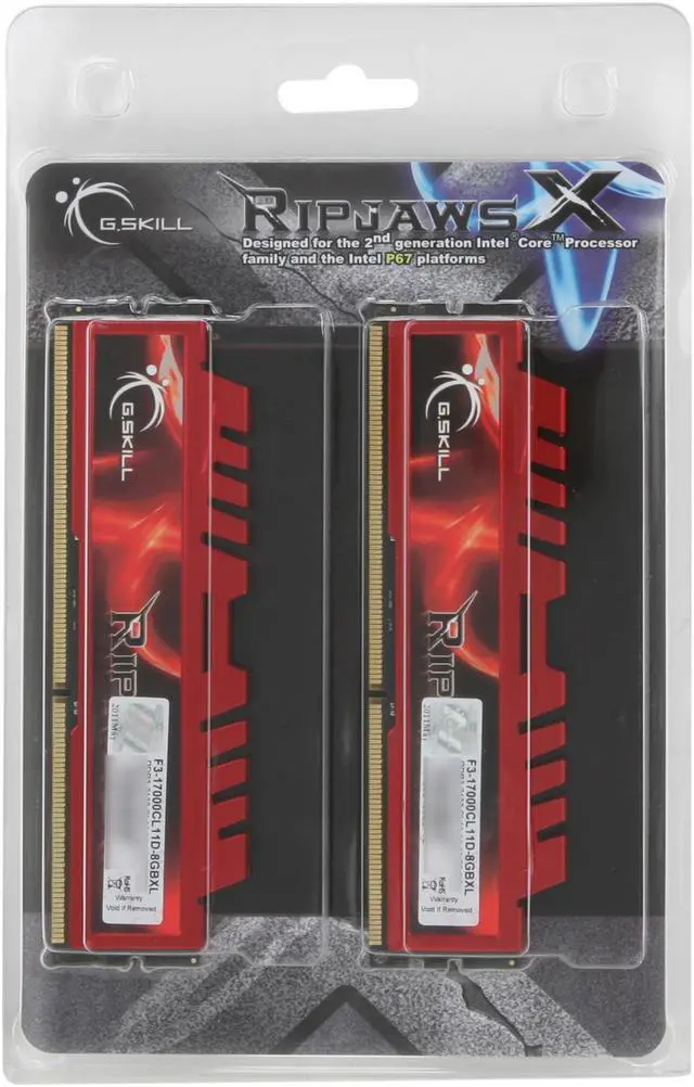 Alt view image 3 of 3 - G.SKILL Ripjaws X Series 8GB (2 x 4GB) DDR3 2133 (PC3 17000) Desktop Memory Model F3-17000CL11D-8GBXL