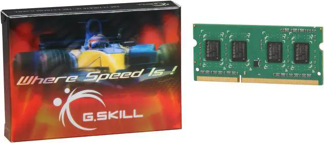 Alt view image 3 of 3 - G.SKILL 2GB 204-Pin DDR3 SO-DIMM DDR3 1600 (PC3 12800) Laptop Memory Model F3-12800CL9S-2GBSQ