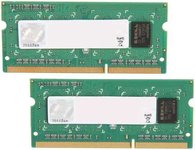 Main image of G.SKILL 4GB (2 x 2GB) 204-Pin DDR3 SO-DIMM DDR3 1600 (PC3 12800) Laptop Memory Model F3-12800CL9D-4GBSQ