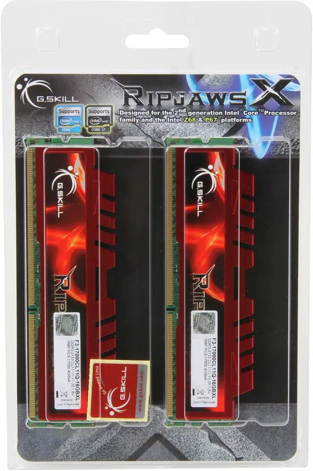 Alt view image 3 of 3 - G.SKILL Ripjaws X Series 16GB (4 x 4GB) DDR3 2133 (PC3 17000) Desktop Memory Model F3-17000CL11Q-16GBXL