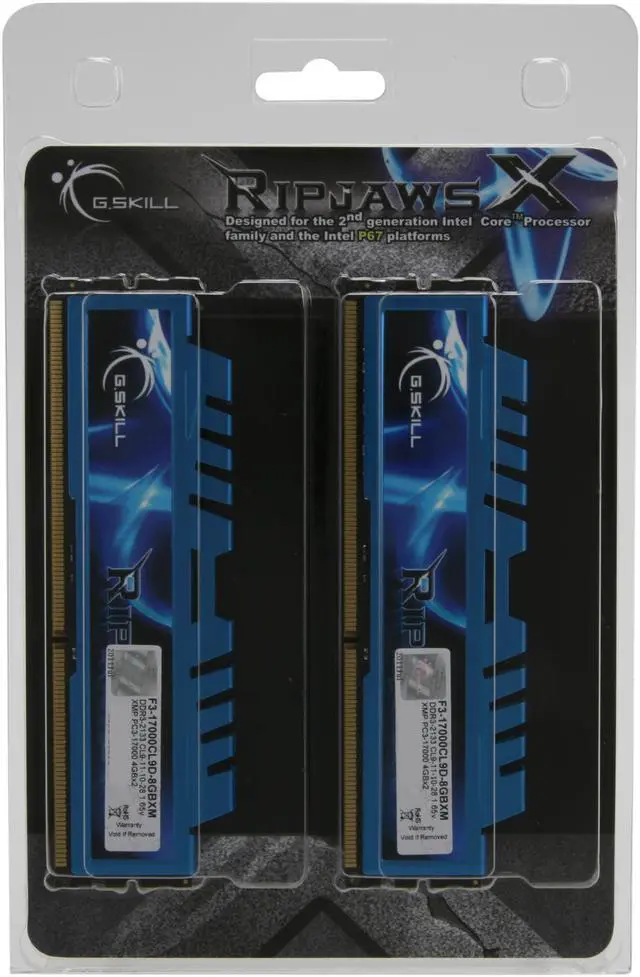 Alt view image 3 of 3 - G.SKILL Ripjaws X Series 8GB (2 x 4GB) DDR3 2133 (PC3 17000) Desktop Memory Model F3-17000CL9D-8GBXM