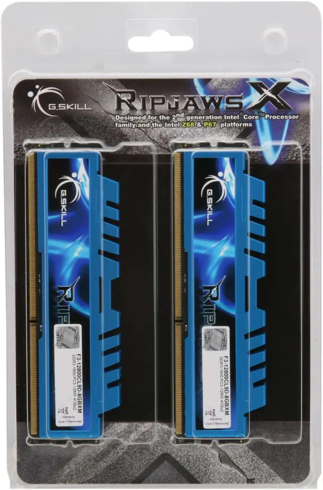 Alt view image 3 of 3 - G.SKILL Ripjaws X Series 8GB (2 x 4GB) DDR3L 1600 (PC3L 12800) Low Voltage Desktop Memory Model F3-12800CL9D-8GBXM