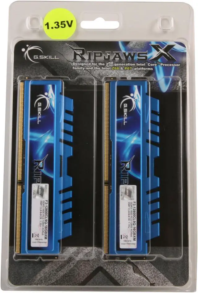 Alt view image 3 of 3 - G.SKILL Ripjaws X Series 16GB (4 x 4GB) DDR3L 1600 (PC3L 12800) Low Voltage Desktop Memory Model F3-12800CL9Q-16GBXM