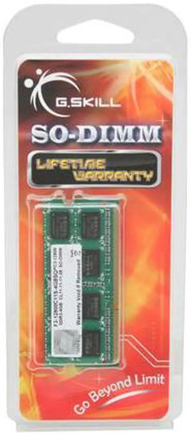 Alt view image 3 of 3 - G.SKILL 4GB 204-Pin DDR3 SO-DIMM DDR3 1600 (PC3 12800) Laptop Memory Model F3-12800CL11S-4GBSQ