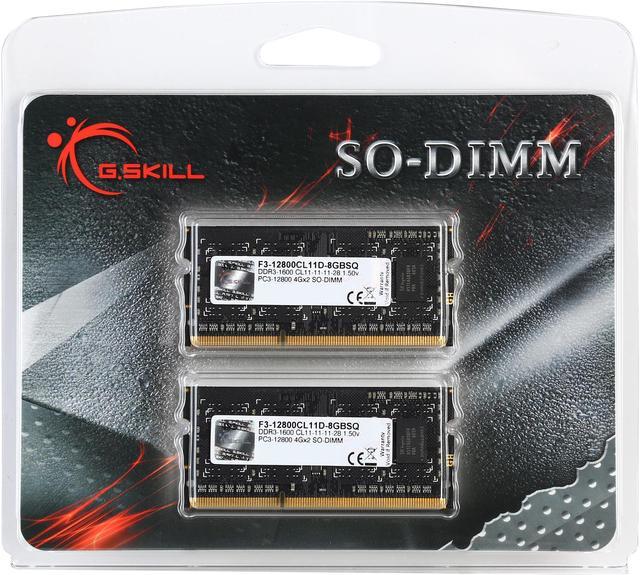 G.SKILL 8GB (2 x 4GB) 204-Pin DDR3 SO-DIMM DDR3 1600 (PC3 12800