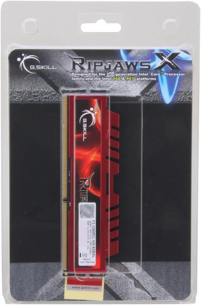 その他 G.Skill F3-12800CL10S-8GBXL G.SKILL Ripjaws X Series 8GB 240-Pin PC RAM DDR3 1600 (PC3
