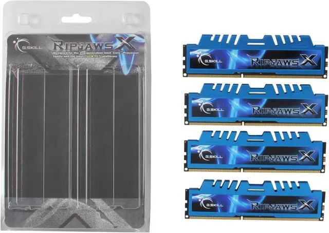 Alt view image 3 of 3 - G.SKILL Ripjaws X Series 8GB (4 x 2GB) DDR3 1600 (PC3 12800) Desktop Memory Model F3-12800CL7Q-8GBXM