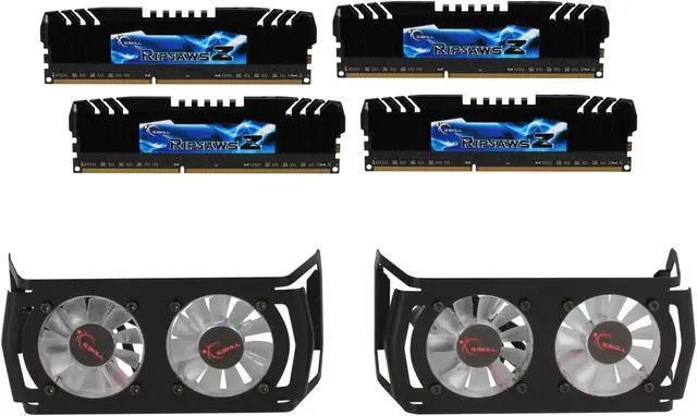 Main image of G.SKILL Ripjaws Z Series 16GB (4 x 4GB) DDR3 2400 (PC3 19200) Desktop Memory Model F3-19200CL9Q-16GBZHD