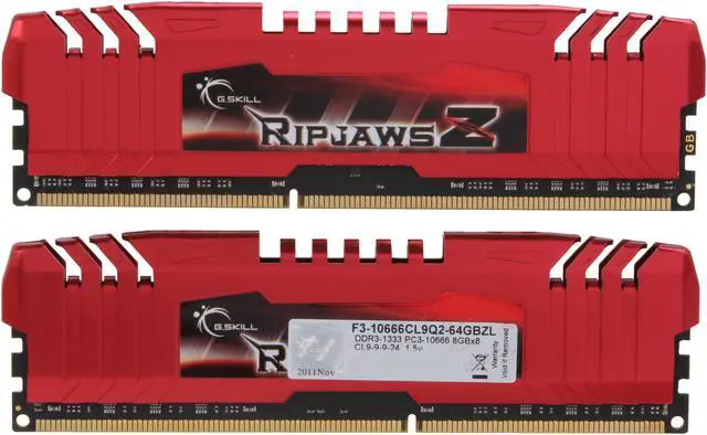 Alt view image 2 of 3 - G.SKILL Ripjaws Z Series 64GB (8 x 8GB) DDR3 1333 (PC3 10666) Desktop Memory Model F3-10666CL9Q2-64GBZL
