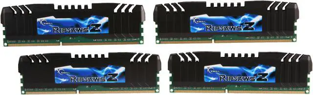 Main image of G.SKILL Ripjaws Z Series 16GB (4 x 4GB) DDR3 1600 (PC3 12800) Desktop Memory Model F3-12800CL8Q-16GBZH