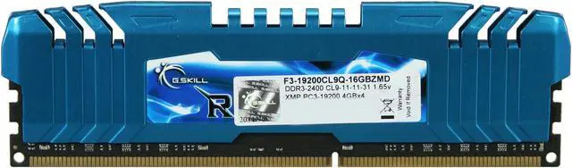 Alt view image 2 of 7 - G.SKILL Ripjaws Z Series 16GB (4 x 4GB) DDR3 2400 (PC3 19200) Desktop Memory Model F3-19200CL9Q-16GBZMD