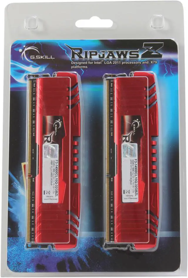 Alt view image 3 of 3 - G.SKILL Ripjaws Z Series 32GB (4 x 8GB) DDR3 1866 (PC3 14900) Desktop Memory Model F3-14900CL10Q-32GBZL
