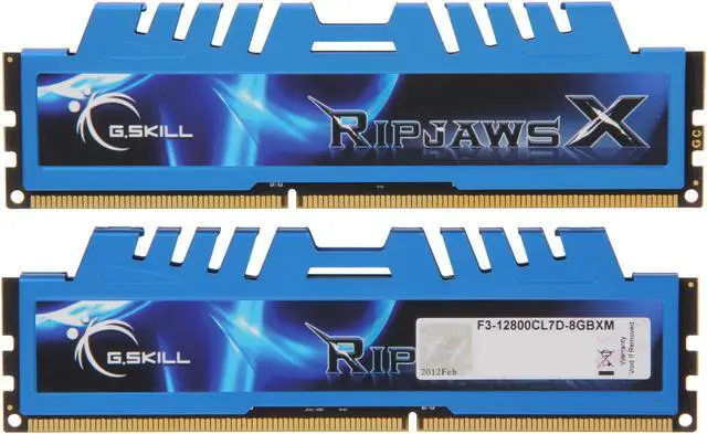 Alt view image 2 of 3 - G.SKILL Ripjaws X Series 8GB (2 x 4GB) DDR3 1600 (PC3 12800) Desktop Memory Model F3-12800CL7D-8GBXM
