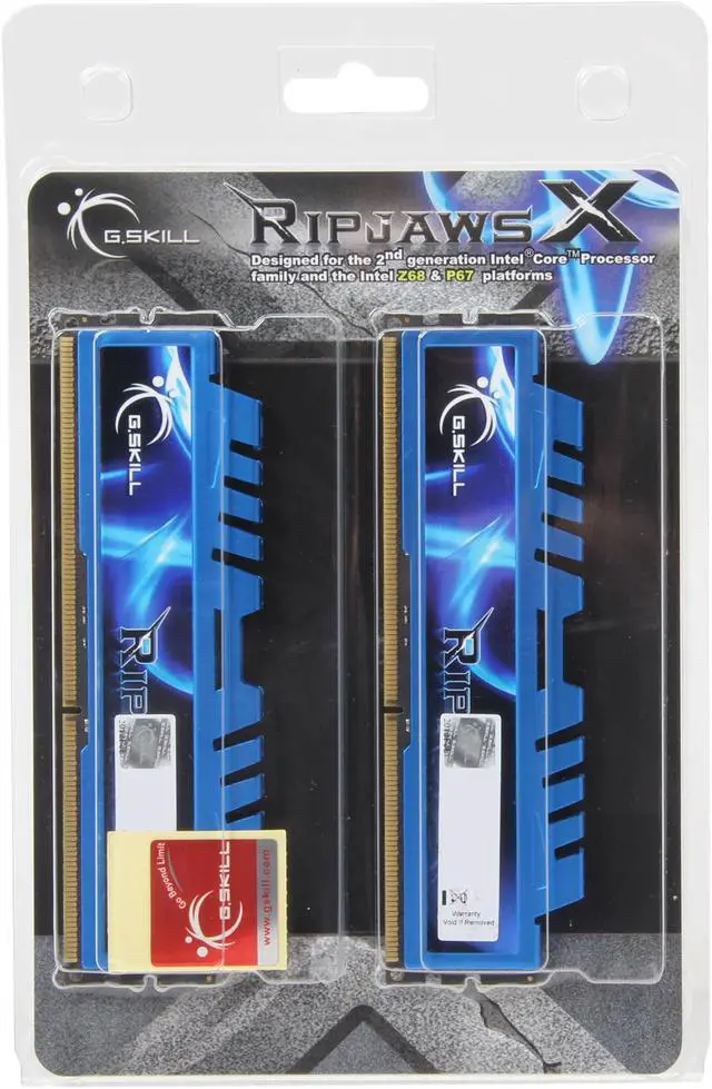Alt view image 3 of 3 - G.SKILL Ripjaws X Series 8GB (2 x 4GB) DDR3 1600 (PC3 12800) Desktop Memory Model F3-12800CL7D-8GBXM