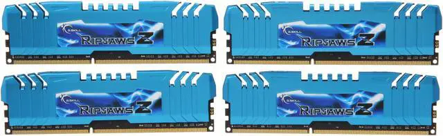 Main image of G.SKILL Ripjaws Z Series 16GB (4 x 4GB) DDR3 1600 (PC3 12800) Desktop Memory Model F3-12800CL7Q-16GBZM