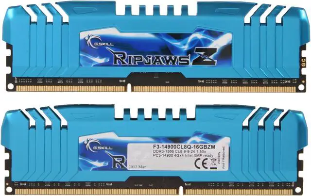 Alt view image 2 of 3 - G.SKILL Ripjaws Z Series 16GB (4 x 4GB) DDR3 1866 (PC3 14900) Desktop Memory Model F3-14900CL8Q-16GBZM