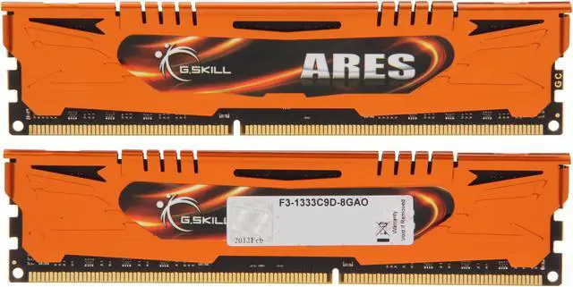 Alt view image 2 of 3 - G.SKILL Ares Series 8GB (2 x 4GB) DDR3 1333 (PC3 10666) Desktop Memory Model F3-1333C9D-8GAO