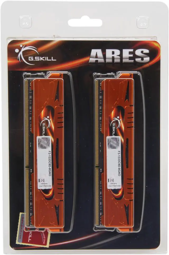 Alt view image 3 of 3 - G.SKILL Ares Series 8GB (2 x 4GB) DDR3 1333 (PC3 10666) Desktop Memory Model F3-1333C9D-8GAO