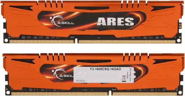 Alt view image 2 of 3 - G.SKILL Ares Series 16GB (4 x 4GB) DDR3 1600 (PC3 12800) Desktop Memory Model F3-1600C9Q-16GAO