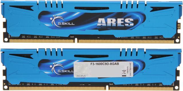 G.SKILL Ares Series 8GB (2 x 4GB) DDR3 1600 (PC3 12800) Desktop Memory  Model F3-1600C9D-8GAB